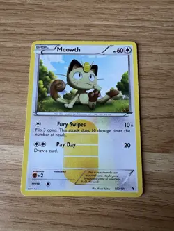 Pokemon TCG Meowth Secret Rare Holo Noble Victories 102/101 - Image 2