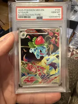 2025 POKEMON MEG EN-MEGA EVOLUTION ILLUSTRATION RARE #134 IVYSAUR PSA 10 - Image 1