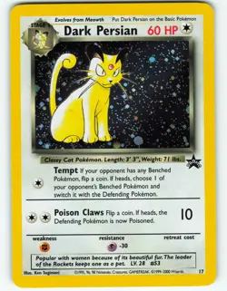 Dark Persian - Holo - #17 WOTC Black Star Promo - Pokemon TCG - 2000 - Image 1