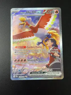 Ethan's Ho-Oh ex 230/182 Pokemon SV10 Destined Rivals Holo Secret Rare SIR - Image 1