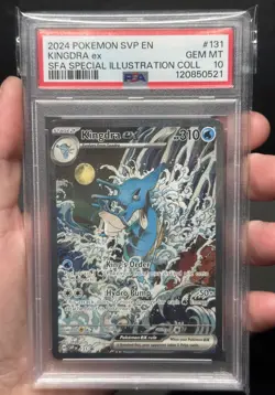 2024 POKEMON SVP EN-SV BLACK STAR PROMO #131 KINGDRA EX PSA 10, ended with 666 - Image 1