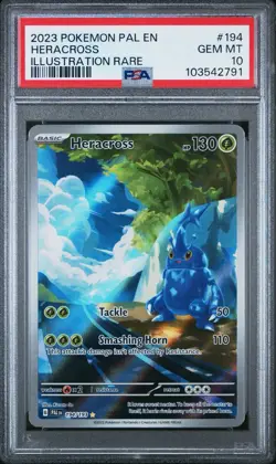 2023 HERACROSS #194/193 POKEMON PALDEA EVOLVED ILLUSTRATION RARE PSA 10 GEM MINT - Image 1