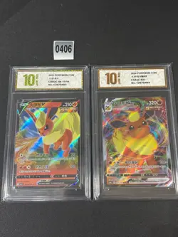 Pokemon Flareon V CBB2C 04 13/14,CS4AC 021 Gem Pack Vol 2 Grade 10 - Image 1