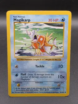 MP Pokemon TCG Magikarp Base Set 35/102 Regular Shadowless Uncommon - Image 1