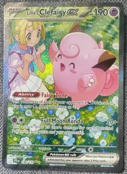 Lillie's Clefairy ex 184/159 Pokemon TCG Sv09: Journey Together SIR Near Mint - Image 1