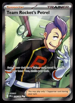Team Rocket's Petrel 226/182 Ultra Rare Destined Rivals Pokemon Near Mint - Image 1
