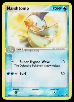 Marshtomp 36/106 Uncommon Emerald Pokemon Lightly Played - Image 1