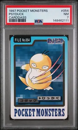 1997 POCKET MONSTERS CARDDASS #054 PSYDUCK CARDDASS PSA 7 - Image 1