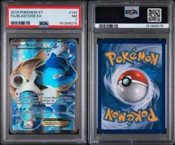 2014 POKEMON XY BLASTOISE EX #142/146 FULL ART ULTRA RARE HOLO PSA 7 - Image 3