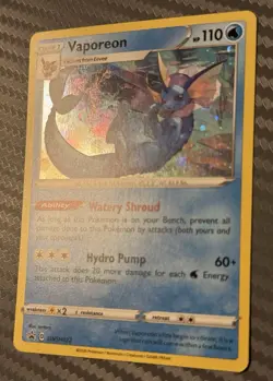 Pokemon TCG Sword & Shield Vaporeon SWSH072 Holo Promo - Image 2