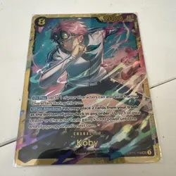 One Piece Koby OP11-119 A Fist of Divine Speed Secret Rare Foil 9000 Namco - Image 1