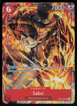 One Piece Promotion Cards #OP05-007 Sabo (Illustration Box Vol.5) - Image 1
