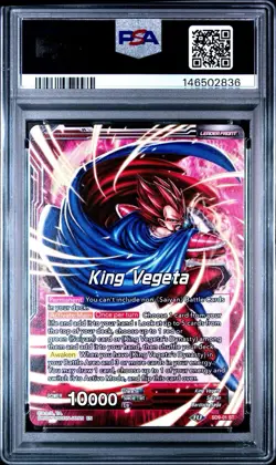2019 King Vegeta Leader Saiyan Legacy Promo Card Super DBS Z DBZ Heroes PSA 10 - Image 2