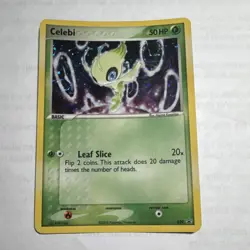 Pokemon TCG Celebi 029 Nintendo Promo Holo Basic 50 HP Leaf Slice English 1 card - Image 1