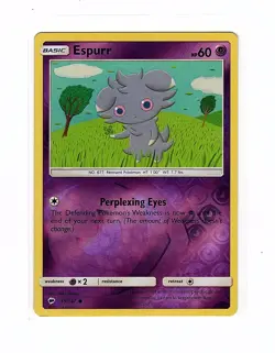 Espurr 59/147 Sm-Burning Shadows Reverse Holo - Pokemon Card - Image 1