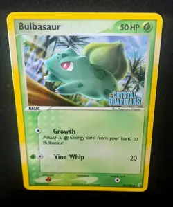 Bulbasaur 45/100 Crystal Guardians Reverse Holo Pokemon Card STAMPED - Image 2