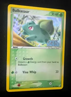 Bulbasaur 45/100 Crystal Guardians Reverse Holo Pokemon Card STAMPED - Image 3