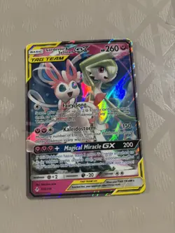 Pokemon TCG - Gardevoir & Sylveon GX Holo Card 130/214 Tag Team Unbroken Bonds - Image 1