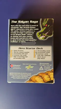 Dragon Ball Z CCG Saiyan Saga Hero Starter Deck Box, No Cards - Image 2