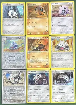 Aron, Lairon, Aggron 9 Card Lot Team Magma Pokemon TCG - Image 1