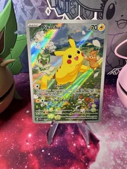 Pokemon Pikachu TCG SVP 88 Black Star Promo Holo Card Full Art, Near Mint/Mint - Image 1
