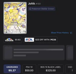 Pokemon Joltik 150/142 Stellar Crown Illustration Rare Full Art Holo Basic Card - Image 3