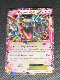 Rayquaza EX XY69 - XY Promo Pokemon Card - DMG - Image 1