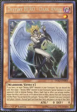 Destiny HERO - Dark Angel DESO-EN005 Destiny Soldiers 1st Edition - Yugioh Card - Image 1