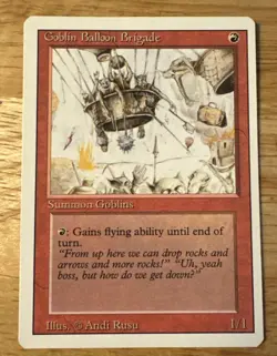 Goblin Balloon Brigade (NM) Revised Edition 3ED 1994 Magic the Gathering MTG - Image 1