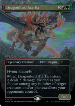Dragonlord Atarka (Rainbow) - Secret Lair Grow Up So Fast - 1970 - NM Foil - Image 2