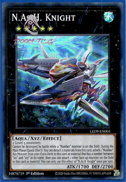 Yugioh! N.As.H. Knight LED9-EN003 (SR) 1st Ed "Xyz Extra Deck Support" - Image 1