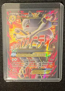 Pokemon M Mewtwo EX Mega 160/162 Holo Psychic 210 HP TCG Card English - Image 1