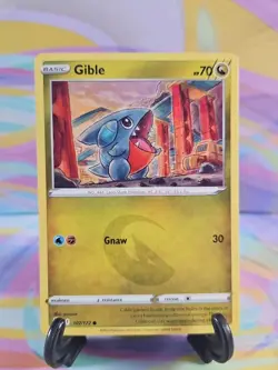 Pokemon TCG Brilliant Stars Card | Gible 107/172 Common - Image 1