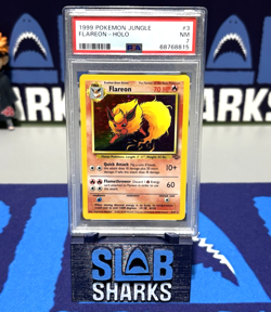 1999 Pokemon Jungle Flareon Holo 3/64 PSA 7 NM - Image 1