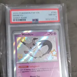 Pokemon Mimikyu 160/091 SV: Paldean Fates Shiny Rare Holo PSA 8 2024 - Image 1