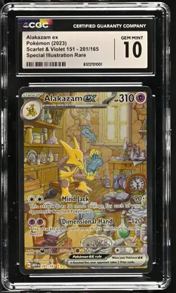 ALAKAZAM EX 151 Special Illustration Rare #201 CGC 10 Pokemon [Nostalgium] - Image 1
