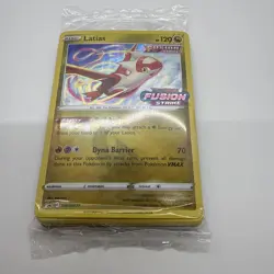 SEALED Pokemon Fusion Strike Prerelease Latias Black Star Promo Pack SWSH171 - Image 1