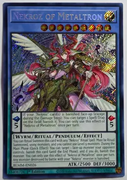 Yugioh Nekroz of Metaltron BLMM-EN026 Secret Rare 1st Edition - Image 1