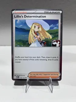 Pokemon Lillie's Determination 119/132 Prize Pack Series 8 Holo Pack Fresh - NM - Image 1