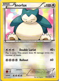 Pokemon TCG Snorlax 109/149 Boundaries Crossed LP - Image 1