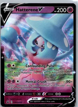 Pokemon TCG Hatterene V SWSH055/307 SWSH Black Star Promos NM - Image 1