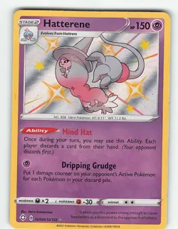 HATTERENE SV056/SV122 RARE SHINY SHINING FATES SHINY VAULT POKEMON LP - Image 2