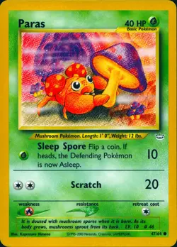 PARAS 47/64 COMMON NEO REVELATION POKEMON UNLIMITED LP - Image 1