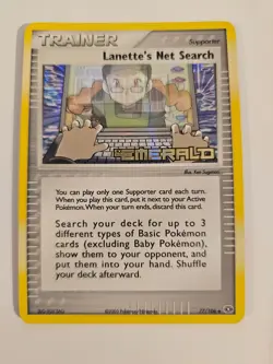Pokemon Lanette's Net Search Reverse Holo Emerald 77/106 NM - Image 1