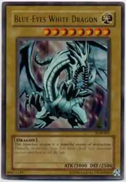 Yugioh! HP Blue-Eyes White Dragon - LOB-001 - Ultra Rare - Unlimited Edition Hea - Image 1