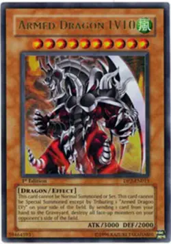 Yugioh! HP Armed Dragon LV10 - DP2-EN013 - Ultra Rare - 1st Edition Heavily Play - Image 1
