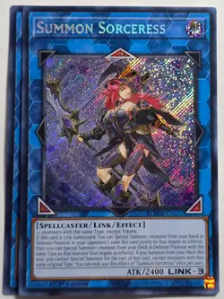 Yugioh x2 Summon Sorceress BLMM-EN157 Secret Rare 1st Edition - Image 1