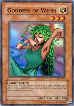 Yugioh! HP Goddess of Whim - MP1-003 - Super Rare - Limited Edition Heavily Play - Image 1