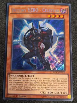 Lightly Played, English Yu Gi Oh Destiny HERO - Celestial - DESO-EN006 - Secret - Image 1