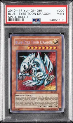2010-2017 YU-GI-OH! SPELL RULER REPRINT #000 BLUE-EYES TOON DRAGON PSA 9 - Image 1